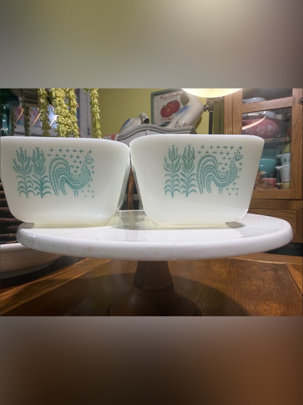 Pyrex refrigerator set of two “fridges” 0502 Amish butterprint